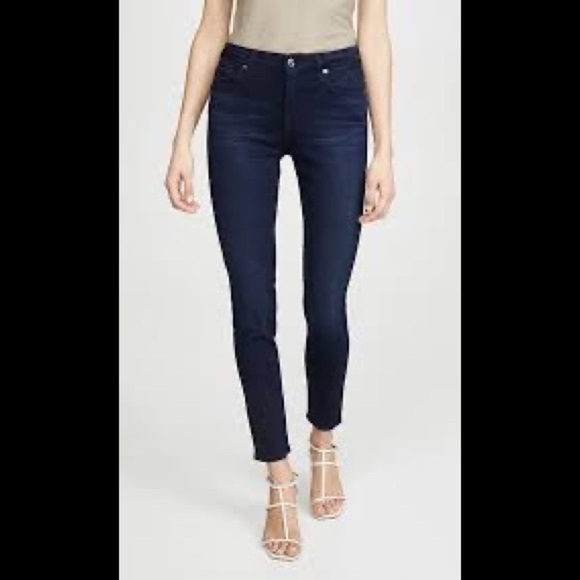 7 For All Mankind “The Skinny”Jean /Legging Stretch Dark Denim Size 27X30 - Picture 2 of 6